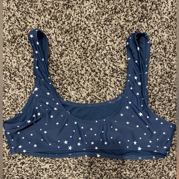 Cabana Del Sol Star Pattern Bikini Scoop Neck Top Size Large - Picture 2 of 3